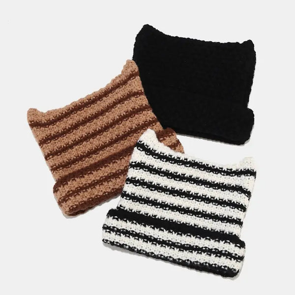 Striped Knitted Beanie