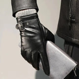 Gants d'hiver en cuir pour hommes